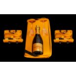 Veuve Clicquot Ponsardin Vintage Bottle of Champagne dated 2002. Comes with two glass champagne