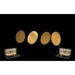 1920s Gents Pair of 9ct Gold Cufflinks with original box. Hallmark Birmingham 1927. 4.4 grams,