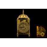 A Late 20thC Franz Hermle & Sons Brass Lantern Clock, of typical form. German movement,back plate