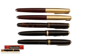 A Collection of Vintage Parker Pens plus 2 others (6) pens in total. 1. Parker 51 fountain pen x 2 .