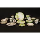 Collection of Porcelain including Paragon 'Victoriana Rose' comprising two trios of cup, saucer