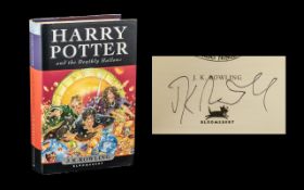 Harry Potter & The Deathly Hallows' Amazing First Edition Book Signed By J K Rowling. This is