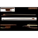 Roger Doe Baroque Violin Bow, The Octagonal Stick of Snake-wood with a Dark Orange Brown Colour with