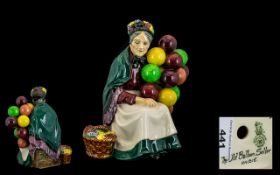 Royal Doulton Early Handpainted Figure 'The Old Balloon Seller' HN1315. Designer L Haradine. First