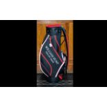 Golf Bag William Hunt Trilby Tour. Golf Bag 35'' tall, in black with red and white relief, zip