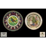 Two Wedgwood Plates comprising a boxed Christmas 1987 plate with certificate and original box; and a