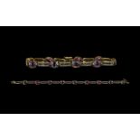 Ladies Attractive 9ct Gold Mystic Topaz and Diamond Set Bracelet full hallmark for 9.375 ct. All