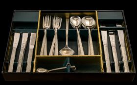 Collection of Viners Studio Cutlery comprising two large serving spoons; 5 large knives and six