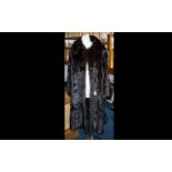Vintage Full Length Mink Coat in rich dark brown, with collar and hook and eye fastening, and two
