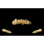 Ivory / Bone Fertility Pendant. 19th / 18th century Carved fertility pendant, good patina, please