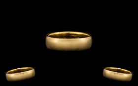 22ct Gold Wedding Band fully hallmarked for Birmingham 1925. Ring size K. 5.2 grams. Excellent