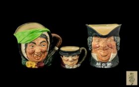 Collection of Royal Doulton Character Toby Jugs comprising 'Sairey Gamp' measuring approx 6.5''