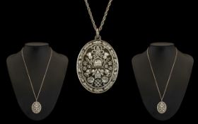 Silver Necklace & Pendant. To commemorate the wedding of ( Prince Charles and Lady Diana 29th July