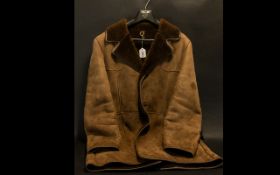 Gentleman's Sheepskin Coat by Conder of Ipswich, in brown colour, approx size 40/42'' chest. Good