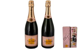 Veuve Clicquot Ponsardin Rose Bottles of Champagne (Brut) - 2 bottles. Complete in presentation box.