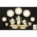 Collection of Royal Doulton China 'Larchmont' pattern comprising five Tea Cups, five Saucers, 8