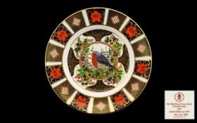 Royal Crown Derby Old Imari Ltd Edition 1993 - Christmas Plate, This Plate Is No 820 of 2.500