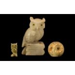 Collection of Three Owl Figures comprisi