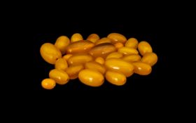 Butterscotch Amber/Bakelite Loose Beads,
