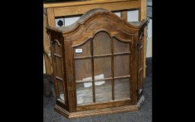 Oak Wall Mounted Bow Front Display Cabin