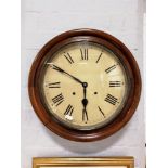 Mahogany cased wall clock.