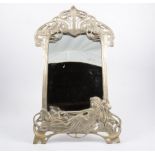 A late 20th Century Art Nouveau style easel mirror