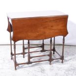 George III style mahogany butterfly leaf table, ...