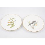 Five Royal Worcester hand painted decorative plates