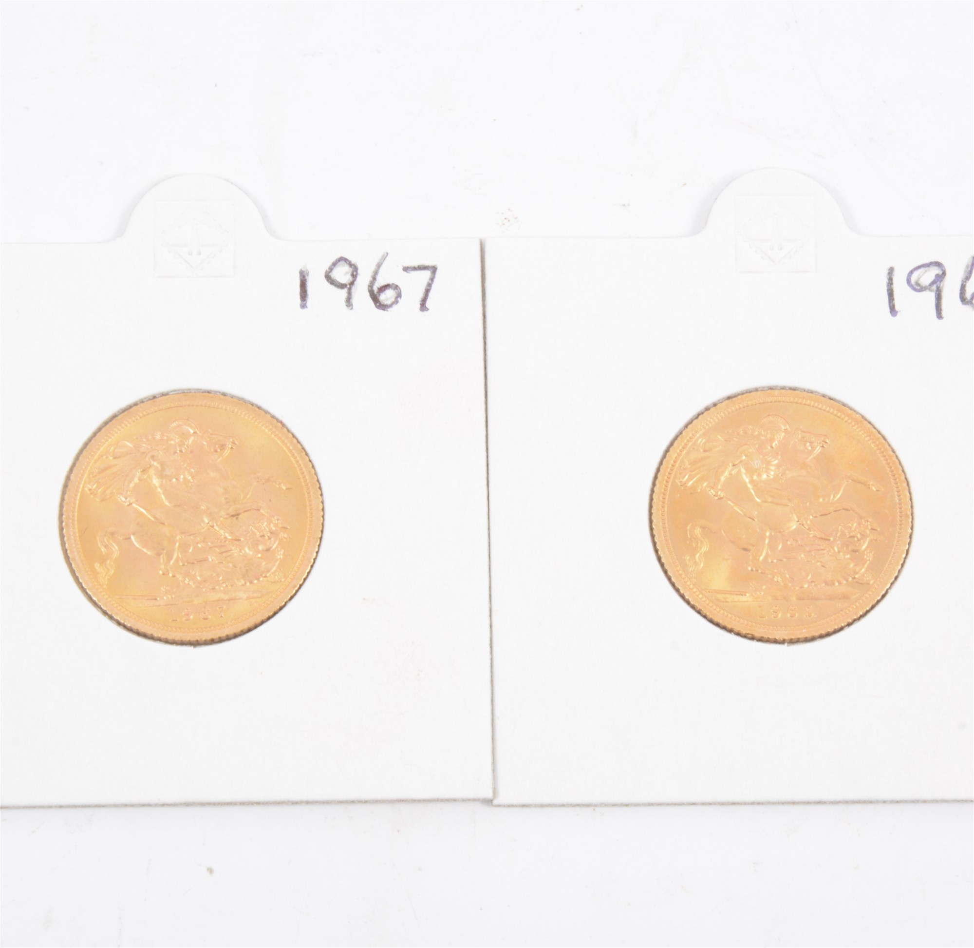 Two Full Sovereigns - Elizabeth II 1965, 1967 (2)