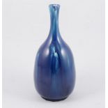 Pilkingtons Royal Lancastrian blue glaze bottle vase, number 2940, 26cm.