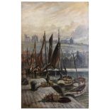 John Sayer, Harbour at Whitby, oil on canvas,