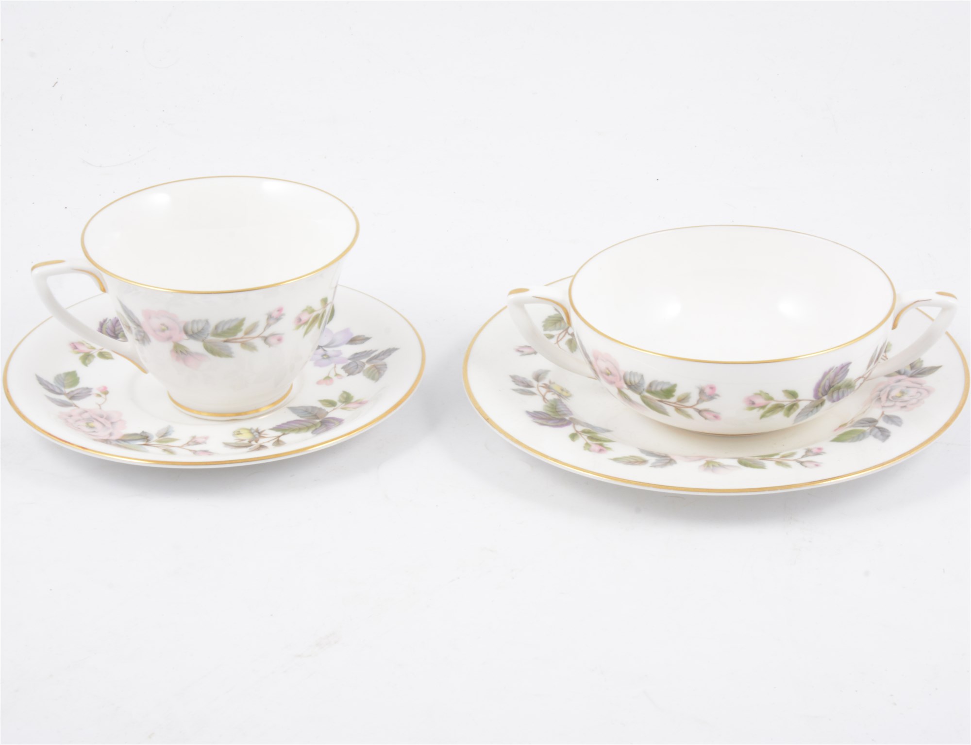 Royal Worcester fine bone china tea/dinner service in the "June Garland" design.