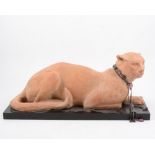 Replica terracotta Egyptian sphinx cat