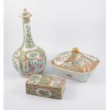 Three Chinese famille rose items