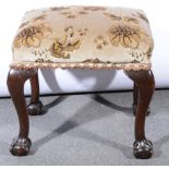 Mahogany footstool, ...