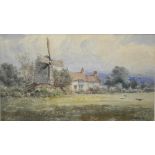 C Godwin, The Old Mill, watercolour, and another by a different hand