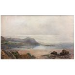 John R Lewis, Coastal landscape, watercolour,