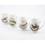 Set of six Portmeirion Birds of Britain tankards and two egg cups (8)