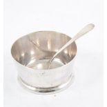 Silver sugar bowl with matching spoon, Albert Edward Jones, Birmingham 1933.