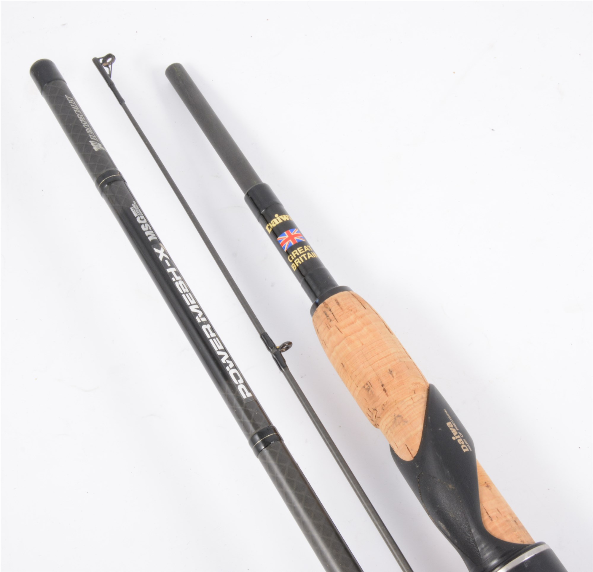 Two carbon fibre match fishing rods