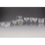 A part suite of Stuart glassware