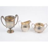 Three pieces of silver hollow ware