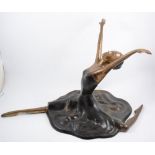 Late 20th Century hollow cast ballerina sculpture