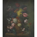 Continental School, Still Life of flowers in a vase,, ...