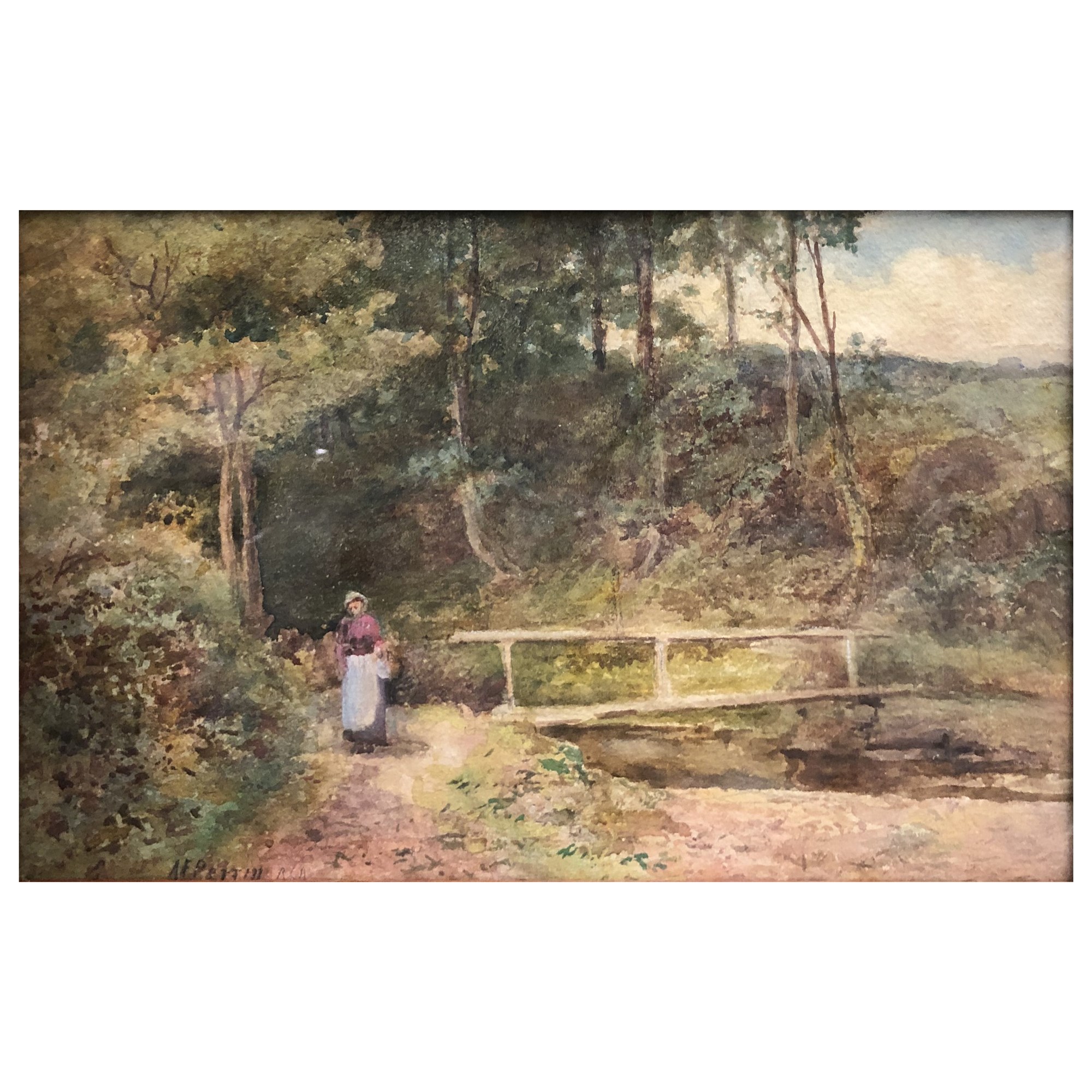 G H Jenkins, Woodland river, watercolour - Image 2 of 4