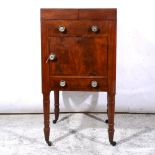 Georgian mahogany washstand with fold-out top.