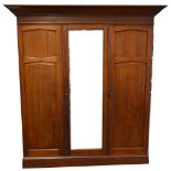 An Edwardian mahogany wardrobe