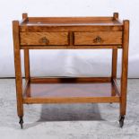 Two tier tea trolley, with two drawers.