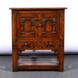 Reproduction oak side cabinet