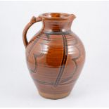 A large studio pottery pitcher